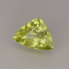 Sfene naturale verde da 1,09 ct, trillion, VS