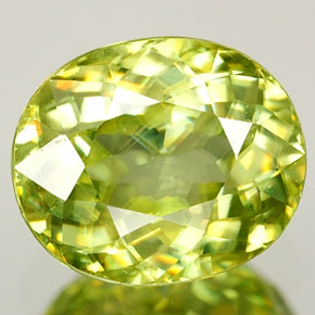 Sfene naturale multicolore da 1,76 ct, taglio ovale, VVS