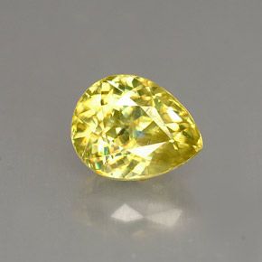 Sfene naturale giallo da 1,46 ct, taglio a pera, VS