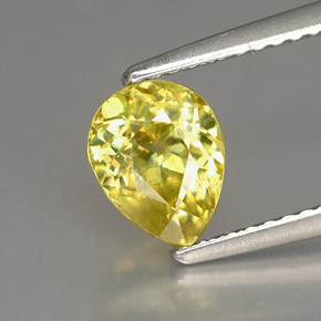 Sfene naturale giallo da 1,46 ct, taglio a pera, VS
