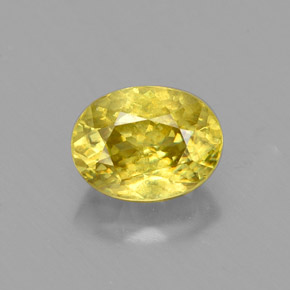 Sfene Giallo oro naturale da 1.28 ct, Taglio ovale, VS