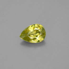 Sfene naturale giallo da 0,82 ct, taglio a pera, VVS-VS