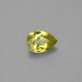 Sfene naturale giallo da 0,82 ct, taglio a pera, VVS-VS
