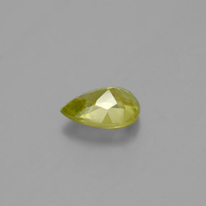 Sfene naturale giallo da 0,82 ct, taglio a pera, VVS-VS