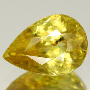 Sfene naturale giallo da 1,49 ct, taglio a pera, VVS-VS