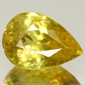 Sfene naturale giallo da 1,49 ct, taglio a pera, VVS-VS