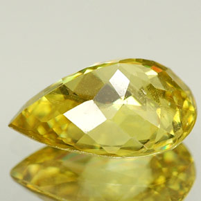 Sfene naturale giallo da 1,49 ct, taglio a pera, VVS-VS