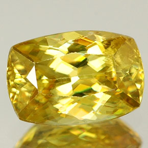 Sfene naturale giallo da 0,99 ct, taglio a cuscino, VVS-VS