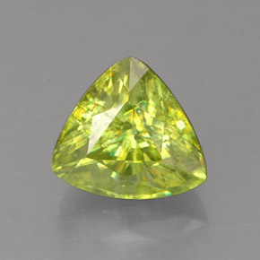Sfene naturale verde da 1,46 ct, trillion, VS