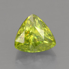 Sfene naturale verde da 1,46 ct, trillion, VS