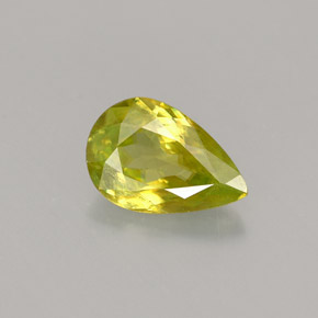 Sfene naturale verde da 1,18 ct, taglio a pera, VS