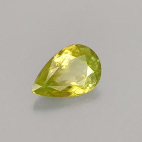 Sfene naturale verde da 1,18 ct, taglio a pera, VS