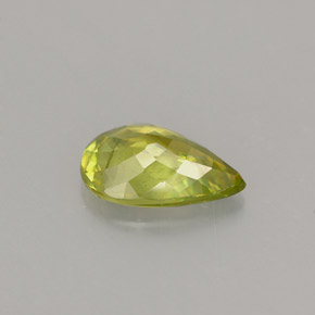 Sfene naturale verde da 1,18 ct, taglio a pera, VS