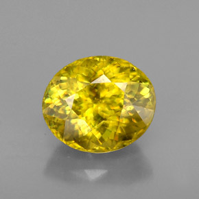 Sfene Giallo oro naturale da 1.12 ct, Taglio ovale, VS