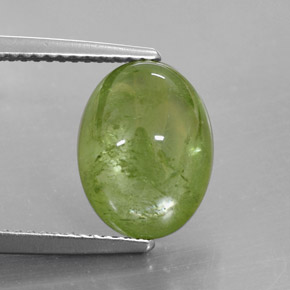 Sfene naturale verde da 5,68 ct, trasparente, trasparente/traslucido