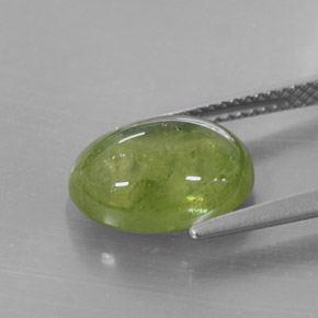 Sfene naturale verde da 5,68 ct, trasparente, trasparente/traslucido