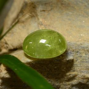 Sfene naturale verde da 5,04 ct, taglio ovale, traslucido