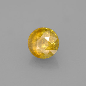 Sfene naturale giallo da 1,73 ct, taglio rotondo, SI