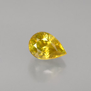 Sfene naturale giallo da 0,98 ct, taglio a pera, VS
