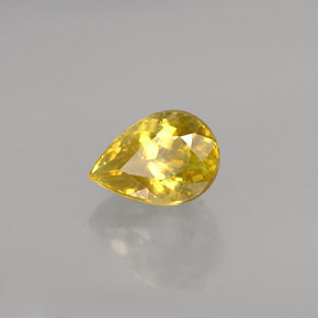 Sfene naturale giallo da 0,98 ct, taglio a pera, VS