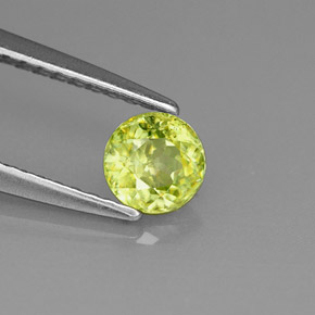 Sfene naturale verde da 0,47 ct, taglio rotondo, VVS-VS