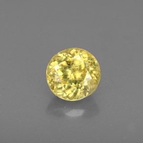 Sfene naturale oro da 0,45 ct, taglio rotondo, VVS-VS