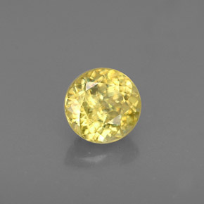 Sfene naturale oro da 0,45 ct, taglio rotondo, VVS-VS