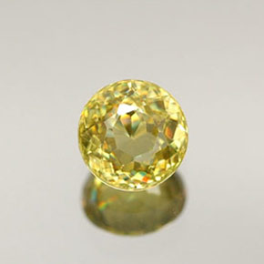 Sfene naturale giallo da 0,36 ct, taglio rotondo, VVS