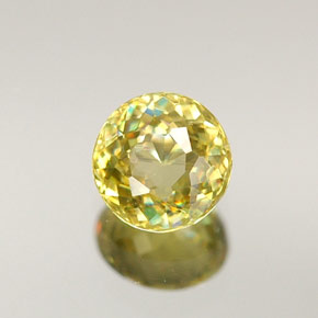 Sfene naturale giallo da 0,36 ct, taglio rotondo, VVS