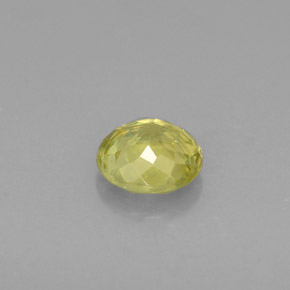Sfene naturale giallo da 0,40 ct, taglio rotondo, VVS