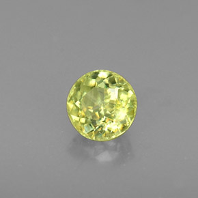 Sfene naturale verde da 0,36 ct, taglio rotondo, VS