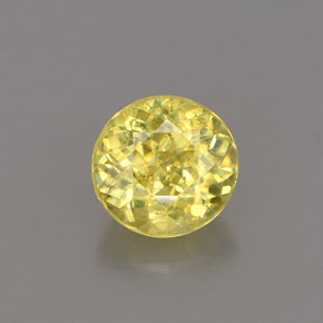 Sfene naturale giallo da 0,78 ct, taglio rotondo, VS