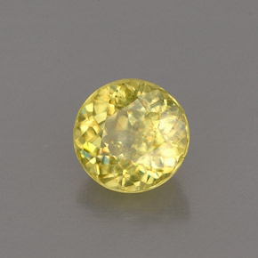 Sfene naturale giallo da 0,78 ct, taglio rotondo, VS