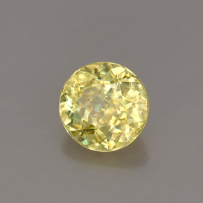 Sfene naturale giallo da 0,72 ct, taglio rotondo, VS