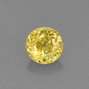 Sfene naturale giallo da 0,81 ct, taglio rotondo, VS-SI