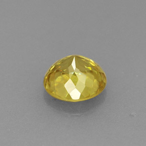 Sfene naturale giallo da 0,69 ct, taglio rotondo, VS