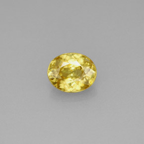 Sfene naturale giallo da 0,75 ct, taglio ovale, VS