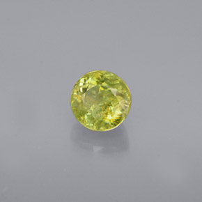 Sfene naturale verde da 0,75 ct, taglio rotondo, VS