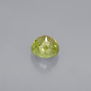 Sfene naturale verde da 0,75 ct, taglio rotondo, VS