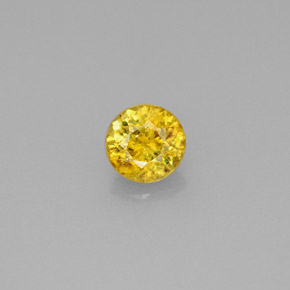 Sfene naturale giallo da 0,56 ct, taglio rotondo, VS-SI
