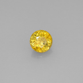 Sfene naturale giallo da 0,56 ct, taglio rotondo, VS-SI