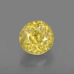Sfene naturale giallo da 0,86 ct, taglio rotondo, VS-SI