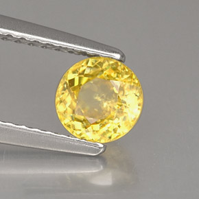 Sfene naturale giallo da 0,73 ct, taglio rotondo, VS