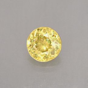Sfene naturale giallo da 0,50 ct, taglio rotondo, VS-SI