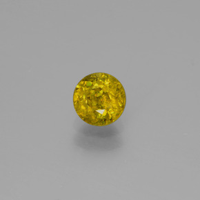 Sfene Giallo oro naturale da 0.51 ct, Taglio rotondo, VS