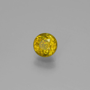 Sfene Giallo oro naturale da 0.51 ct, Taglio rotondo, VS