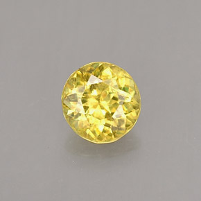 Sfene naturale giallo da 0,53 ct, taglio rotondo, VS