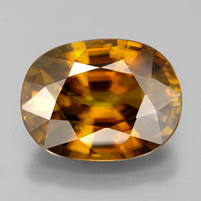 Sfene naturale multicolore da 7,00 ct, taglio ovale, IF