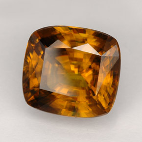 Sfene naturale marrone da 6,59 ct, taglio a cuscino, VVS