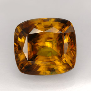 Sfene naturale marrone da 6,59 ct, taglio a cuscino, VVS